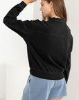 HYFVE Half Zip Drop Shoulder Sweatshirt