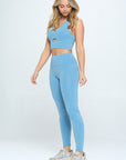 OTOS Active Two Piece Activewear Set with Cut-Out Detail