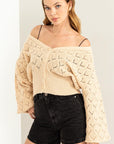 HYFVE Days Together Pointelle Sweater Cardigan