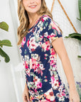 e Luna Floral Tunic Top