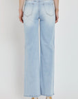 RISEN Full Size Wide Leg V Dipped Front Waist Jeans