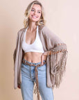 Crochet Medallion Tassel Kimono