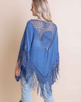 Crochet Medallion Tassel Kimono