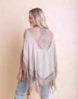 Crochet Medallion Tassel Kimono