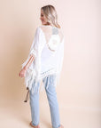 Crochet Medallion Tassel Kimono