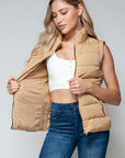 Snobbish Zip Up Turtleneck Vest with Pockets