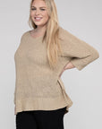 Eesome Plus Size Crew Neck Knit Sweater