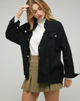 Davi & Dani Sequin Long Sleeve Button Down Jacket - Online Only