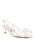 Okshak Satin Bow Slingback Sandals