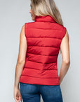 Snobbish Zip Up Turtleneck Vest with Pockets