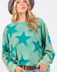 SAGE + FIG Mineral Wash Star Pattern T-Shirt