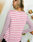 e Luna Striped Long Sleeve Top