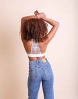 Leto Accessories Tattoo Mesh Racerback Bralette - Online Only