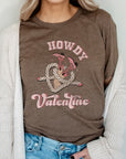 Howdy Valentine Cowboy Boots Graphic Tee