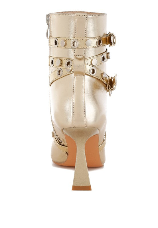 Jaunts Eyelets &amp; Studs Harness Ankle Boots