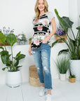 Floral Strip Mix Baseball Top - Online Only - My Pampered Life Seattle