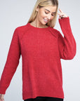 Zenana Raglan Chenille Sweater