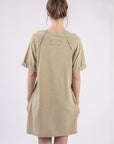 VERY J Washed Round Neck Mini Tee Dress