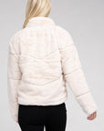 Fluffy Zip-Up Sweater Jacket