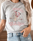 Howdy Valentine Cowboy Boots Graphic Tee