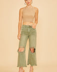 Annie Wear Distressed Raw Hem Jeans