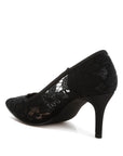 Masega Stiletto Heel Lace Pumps