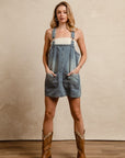 BiBi Washed Adjustable Strap Denim Overall Dress