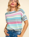 Haptics Waffle Stripe Short Sleeve T-Shirt