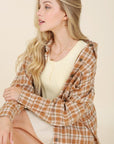 Lilou Autumn Beige Plaid Shirt