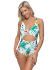 Pineapple Cutout One Piece Swimsuit