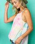 e Luna Tie Dye Thermal Camisole Top