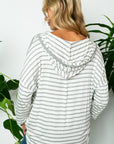 e Luna Plus Stripe Hoodie Top