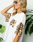 e Luna Terry Solid Animal Boxy Top