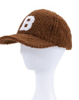 Letter B Fuzzy Teddy Bear Cap