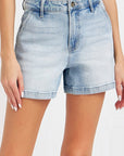 Risen Full Size High Rise Denim Shorts