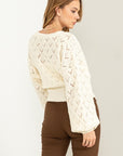 HYFVE Days Together Pointelle Sweater Cardigan