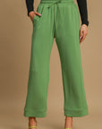 Umgee Drawstring Wide Leg Pants with Pockets