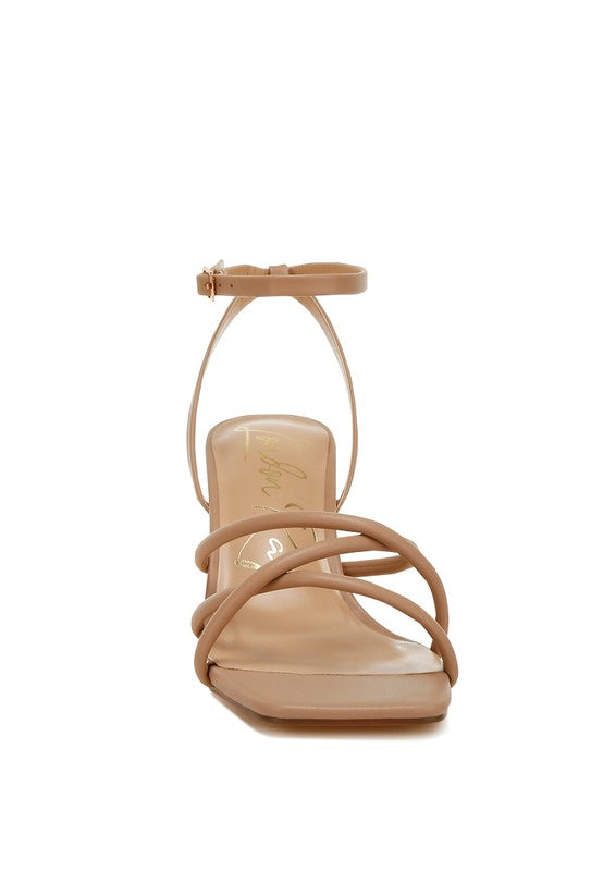 Alyona Low Block Heel Strappy Sandals