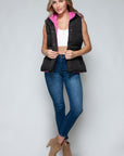 Snobbish Snap and Zip Closure Hooded Vest