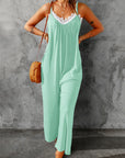 Full Size Spaghetti Strap Wide Leg Jumpsuit - Online Only