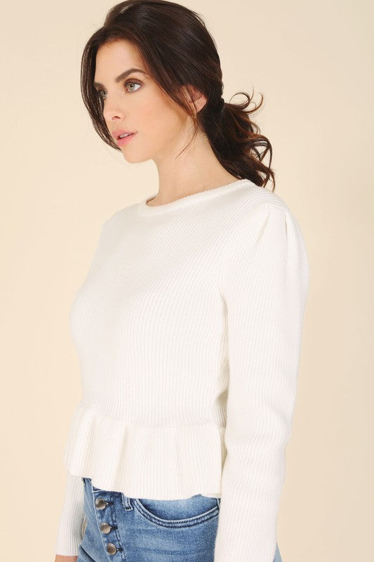 Lilou Peplum Sweater Top