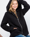 e Luna Sherpa Fur Hoodie Jacket