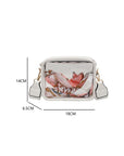 Women Clear PVC Leather Strap Crossbody Bag