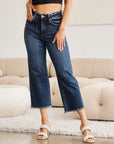 RFM Full Size Tummy Control High Waist Raw Hem Jeans