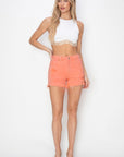 RISEN Full Size High Waist Ripped Denim Shorts