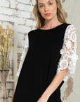 e Luna Lace Sleeves Top