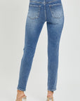 Risen Full Size High Rise Knee Distressed Skinny Jeans