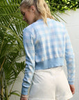 Lilou Long Sleeve Gingham Pattern Cardigan