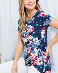 e Luna Floral Tunic Top