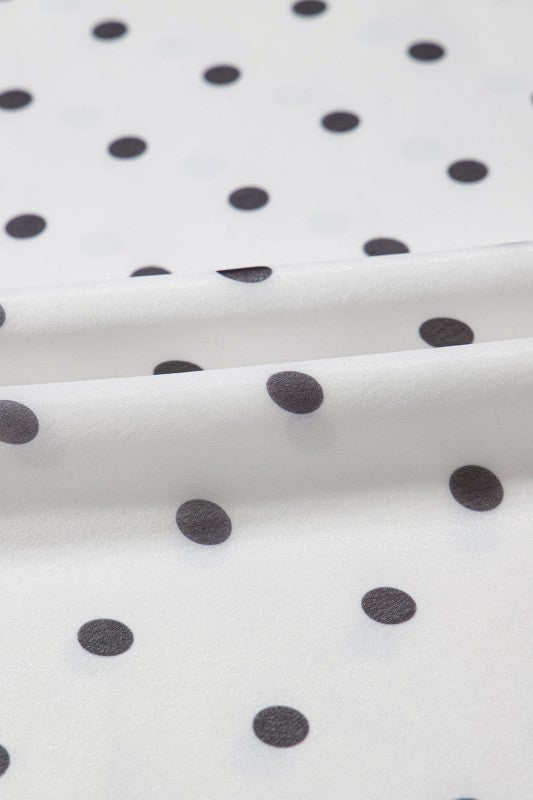 Polka Dot Flutter Sleeve Smocked Maxi Dress